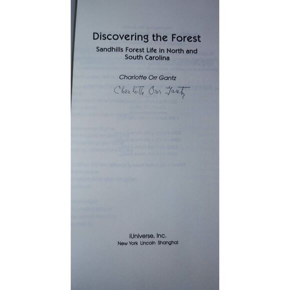 Discovering The Forest: Sandhills Forest Life In North And South Carolina by Gan - Picture 3 of 4